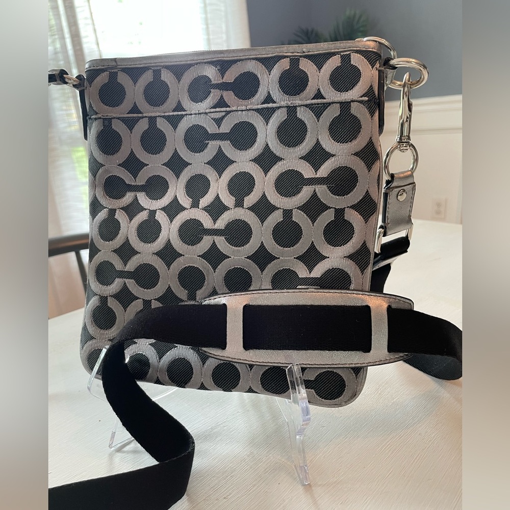 Coach Black and Silver Crossbody Bag EUC - Picture 4 of 7